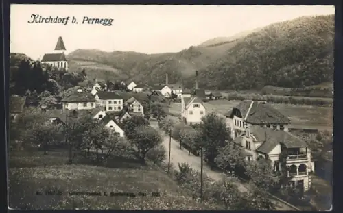 AK Kirchdorf / Stmk., Totalansicht vom Ortseingang aus