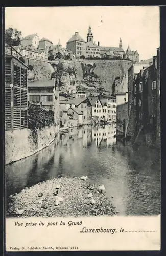 AK Luxembourg, Vue prise du pont du Grund