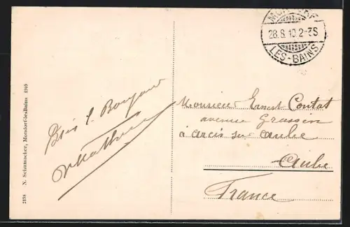 AK Mondorf-les-Bains, Vue dans le pare