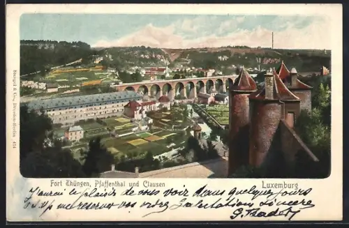 AK Luxemburg, Fort Thüringen, Pfaffenthal und Clausen