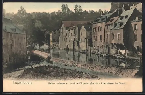 AK Luxembourg, Vielles maisons au bord de l`Alzette
