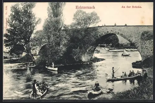 AK Echternach, Partie an der Brücke