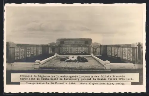 AK Luxembourg, Monument du Légionnaire Luxembourgeois Inconnu & des Soldats Francais