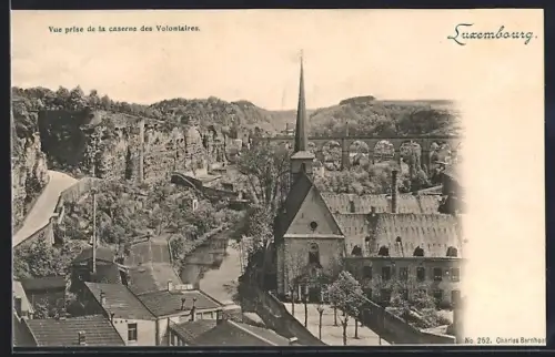 AK Luxembourg, vue prise de la caserne des Volontaires