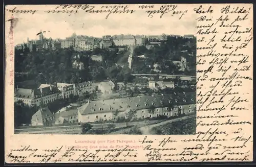 AK Luxemburg, Teilansicht vom Fort Thungen