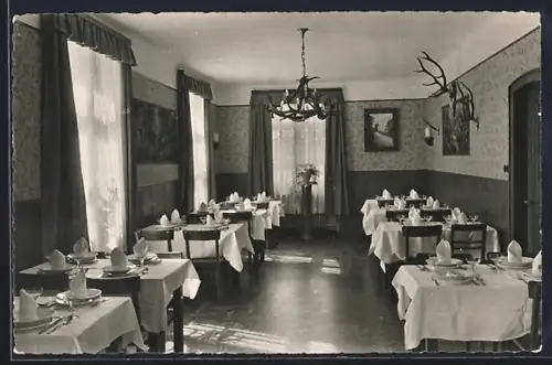 AK Berdorf /Heisbich, Hôtel Emile Bisdorff, La salle-á-manger