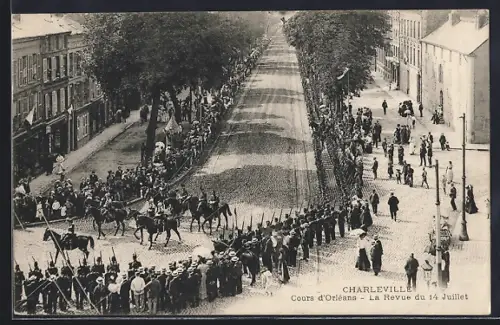 AK Charleville, Cours d`Orléans, La Revue du 14 Juillet