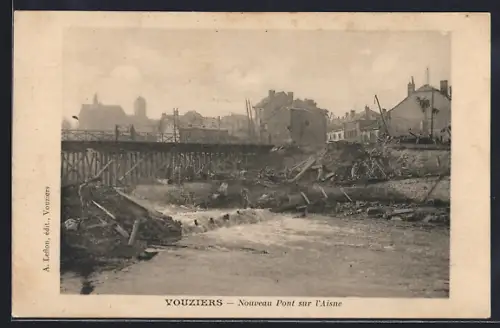 AK Vouziers, Nouveau Pont sur l`Aisne
