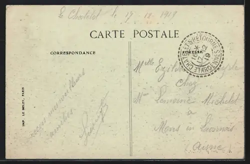 AK Le Châtelet, Le Moulin des Ardennes dévastées