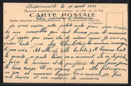 AK Messincourt, La Rue Haute avec église et maisons alignées