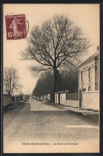 AK Neuflize /Ardennes, La route du Châtelet