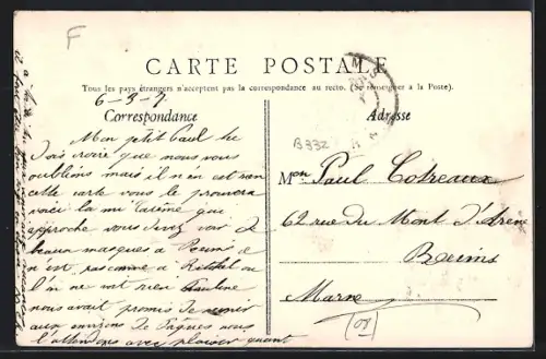 AK Sault-lès-Rethel, La Mairie et cycliste devant l`entrée