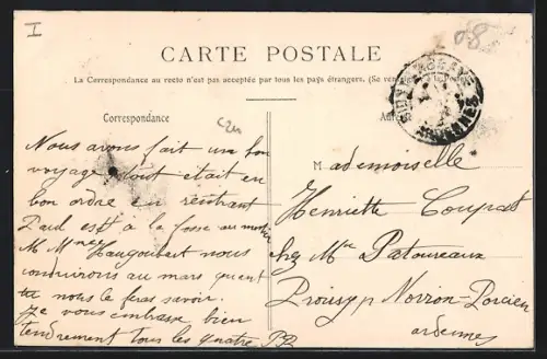 AK Signy-l`Abbaye /Ardennes, Les Petites-Forêts, scène rurale avec habitants et charrette