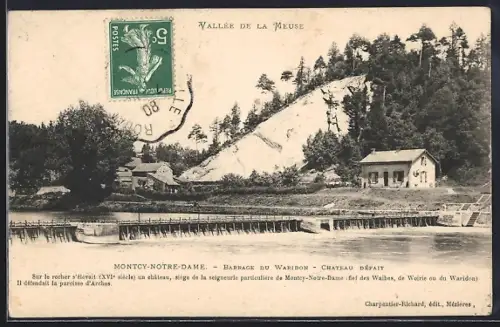 AK Montcy-Notre-Dame, Barrage du Waridon et château d`Était dans la vallée de la Meuse