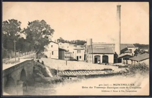 AK Montpellier, Usine des Tramways électriques route de Castelnau