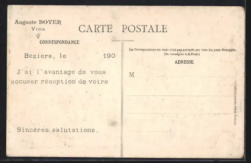 AK Béziers, Maison du Vin Boyer, Chai N°1 avec tonneaux et ouvriers