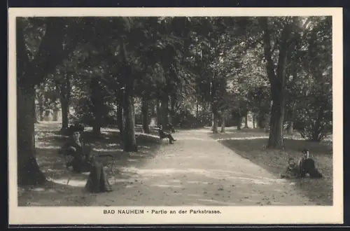 AK Bad Nauheim, Partie an der Parkstrasse