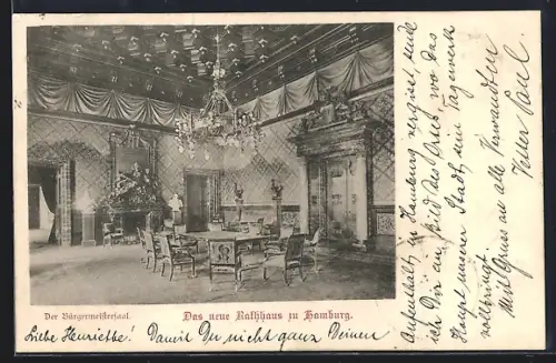 AK Hamburg, Rathaus, Bürgermeistersaal