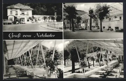 AK Ilfeld, Hotel und Pension Netzkater, Inh. W. Liesegang, Terrasse, Gastraum