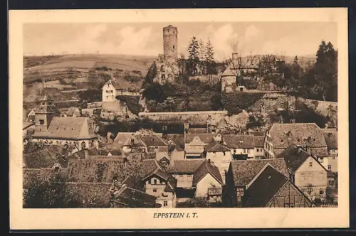 AK Eppstein i. T., Burgruine, Stadtansicht