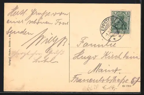 AK Eppstein i. T., Burgruine, Stadtansicht