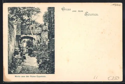 AK Eppstein / Taunus, Motiv aus der Ruine Eppstein