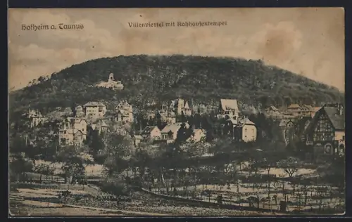 AK Hofheim a. Taunus, Villenviertel mit Rohhausentempel