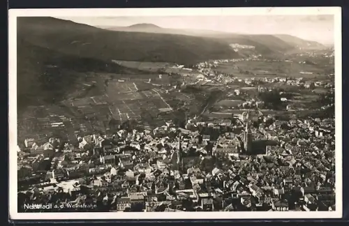 AK Neustadt a. d. Weinstrasse, Stadtansicht, Weinberge, Panorama