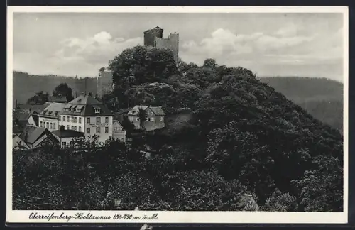 AK Oberreifenberg /Hochtaunus, Burgruine, Haus Reifenberg, Kur-Hotel-Restaurant, Bes. Th. Usinger