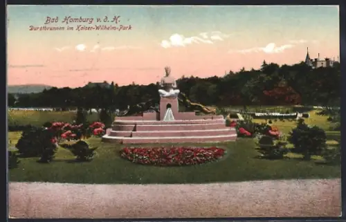 AK Bad Homburg v. d. H., Durstbrunnen im Kaiser-Wilhelm-Park
