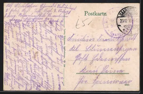 AK Saarbrücken-Burbach, Totalansicht, Stadtpanorama, Kirche