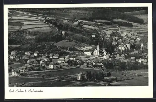 AK Bad Soden b. Salmünster, Gesamtansicht, Kirche, Schloss
