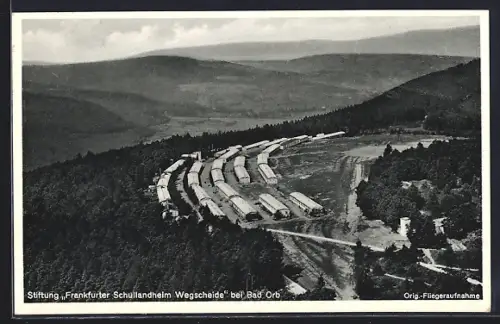 AK Bad Orb, Frankfurter Schullandheim Wegscheide, Luftaufnahme