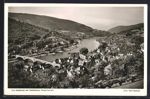 AK Ziegelhausen /Heidelberg, Neckartal, Brücke