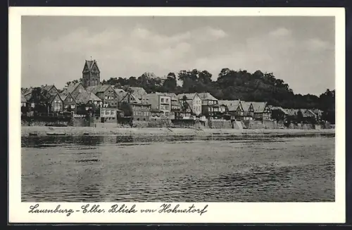 AK Lauenburg /Elbe, Blick von Hohnstorf, Stadtansicht, Elbufer