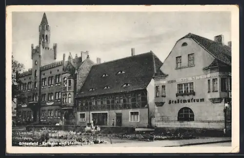 AK Bitterfeld, Rathaus und Stadtmuseum