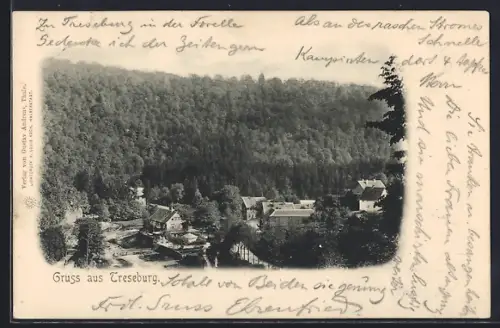 AK Treseburg, Gesamtansicht des Ortes im Tal