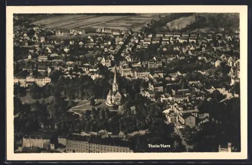 AK Thale /Harz, Ortsansicht mit Kirche