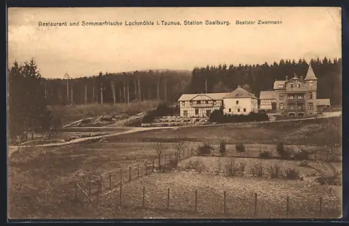 AK Lochmühle i. Taunus, Restaurant, Station Saalburg, Besitzer Zwermann