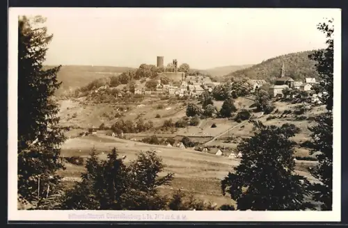AK Oberreifenberg i. Ts., Burgruine, Ortsansicht