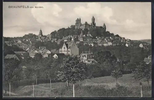 AK Braunfels, Ansicht von Norden mit Schloss und Stadt