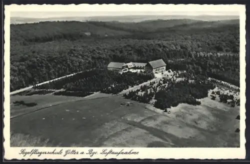 AK Gitter a. Bge., Segelfliegerschule, Luftaufnahme