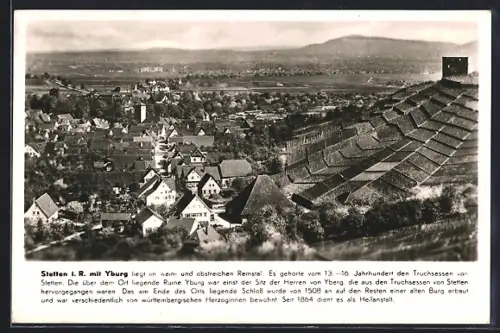 AK Stetten i. R., Yburg, Ortsansicht