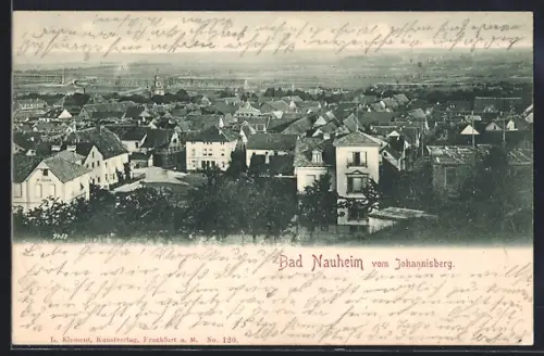 AK Bad Nauheim, Blick vom Johannisberg auf die Stadt