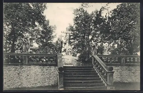 AK Fulda, Kreuzigungsgruppe auf dem Calvarienberg