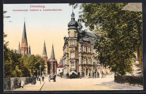 AK Oldenburg, Grossherzogl. Schloss, Lambertikirche