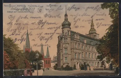 AK Oldenburg i. Gr., Schloss, Lambertikirche