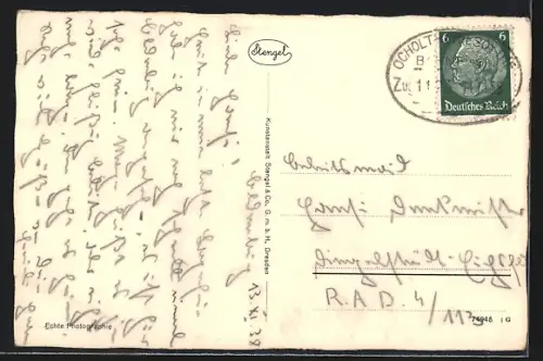 AK Oldenburg i. O., Schloss Vorderansicht, 91er Ehrenmal