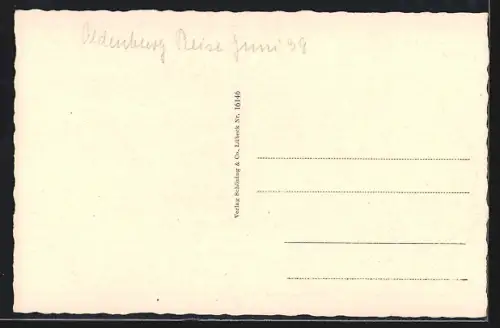 AK Oldenburg i. O., Schloss und 91er Ehrenmal