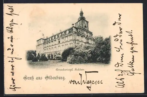 AK Oldenburg / O., Grossherzogl. Schloss
